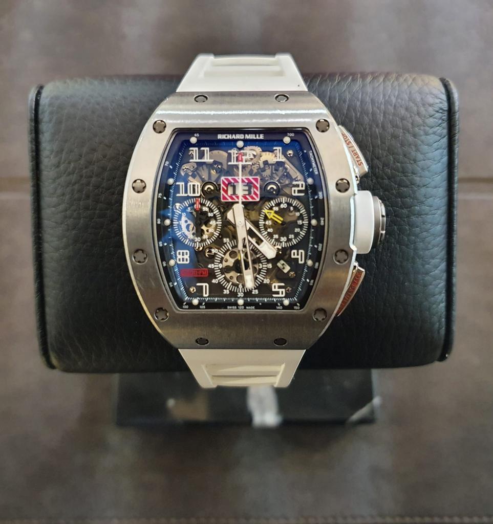 Reloj Mille RM TITANIUM Felipe Massa Guarantee Open Service 2019 With 2 straps (Black/White) Elekton Watches